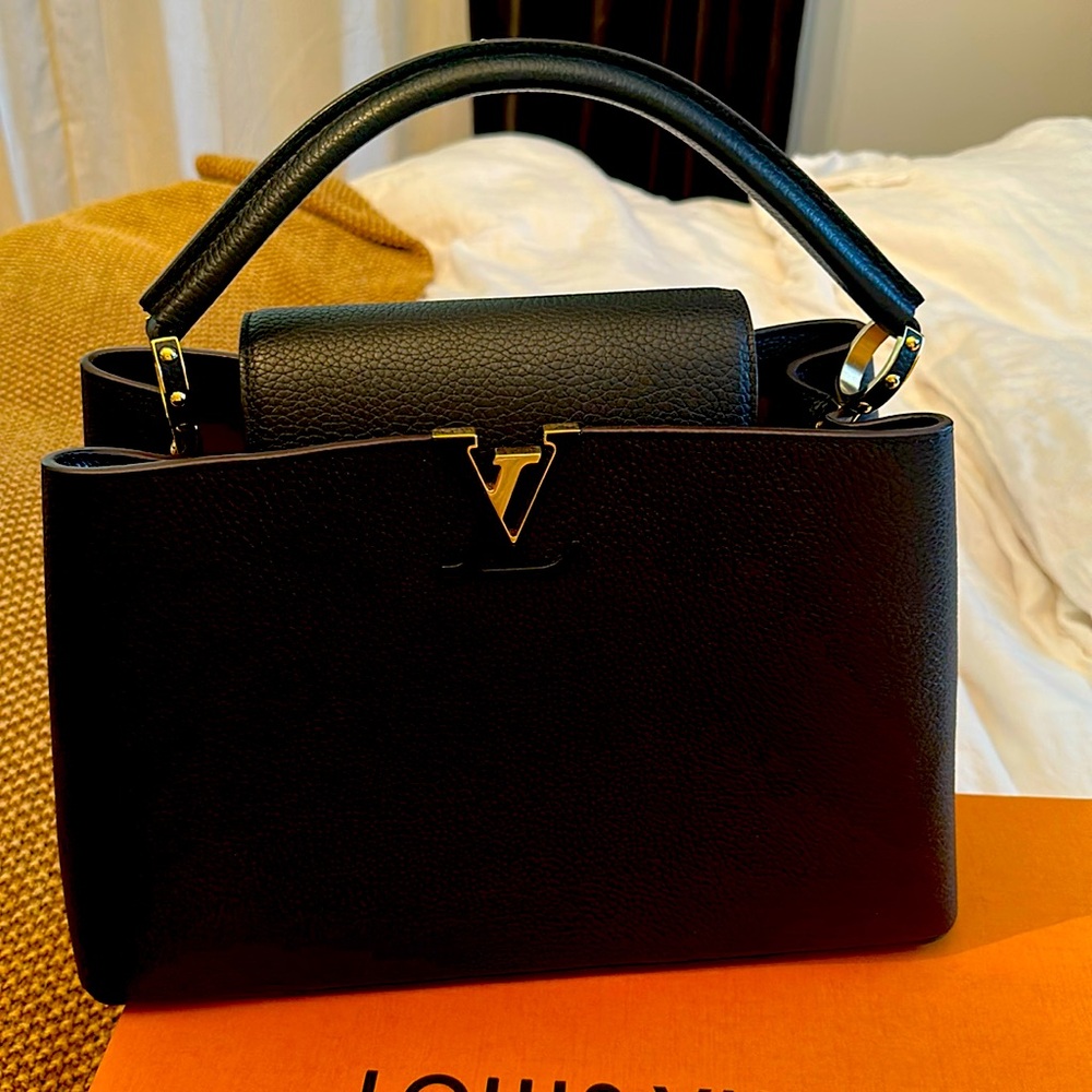 Louis Vuitton Black and Gold Capucine